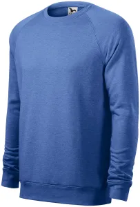 Einfaches Herren-Sweatshirt, blauer Marmor