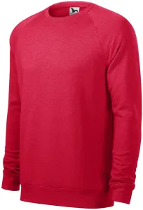 Einfaches Herren-Sweatshirt, roter Marmor