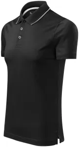 Elegantes mercerisiertes Poloshirt für Herren, schwarz