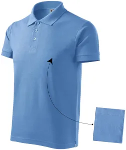Elegantes Poloshirt für Herren, Himmelblau, 2XL