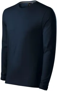 Eng anliegendes Herren T-Shirt mit langen Ärmeln, dunkelblau #802014