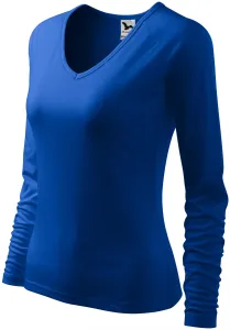 Eng anliegendes T-Shirt für Damen, V-Ausschnitt, königsblau #794470