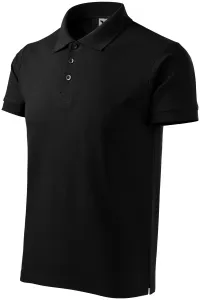 Gröberes Poloshirt für Herren, schwarz, L