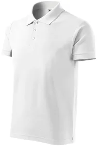 Gröberes Poloshirt für Herren, weiß, XL
