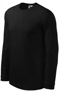 Herren Kontrast T-Shirt mit langen Ärmeln, schwarz #794754