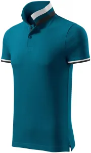 Herren Poloshirt mit Stehkragen, petrol blue #793770