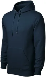 Herren Sweatshirt mit Kapuze ohne Reißverschluss, dunkelblau, S