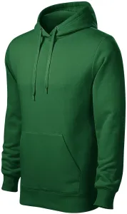 Herren Sweatshirt mit Kapuze ohne Reißverschluss, Flaschengrün