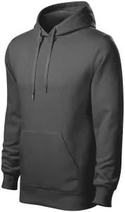 Herren Sweatshirt mit Kapuze ohne Reißverschluss, stahlgrau #803914