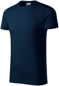 Herren-T-Shirt aus strukturierter Bio-Baumwolle, dunkelblau, S