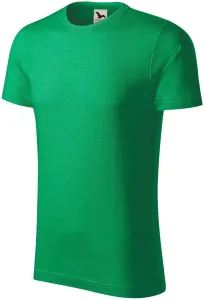 Herren-T-Shirt aus strukturierter Bio-Baumwolle, Grasgrün #804807