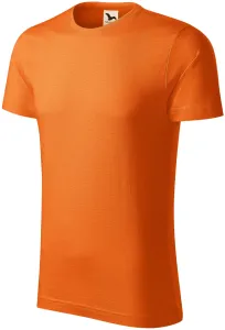Herren-T-Shirt aus strukturierter Bio-Baumwolle, orange, S