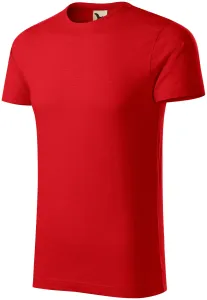 Herren-T-Shirt aus strukturierter Bio-Baumwolle, rot #804784