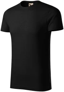 Herren-T-Shirt aus strukturierter Bio-Baumwolle, schwarz #804773