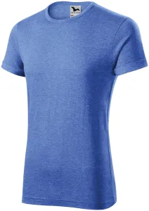 Herren T-Shirt mit gerollten Ärmeln, blauer Marmor #801308