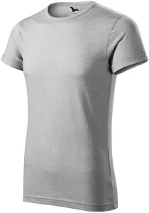 Herren T-Shirt mit gerollten Ärmeln, Silberner Marmor #801275