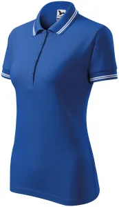 Kontrast-Poloshirt für Damen, königsblau, XS