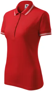 Kontrast-Poloshirt für Damen, rot #798953
