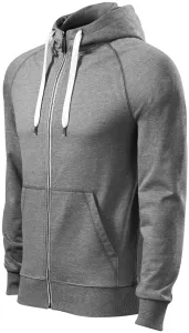 Kontrastiertes Herren-Sweatshirt mit Kapuze, dunkelgrauer Marmor, XL