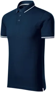 Kontrastiertes Poloshirt für Herren, dunkelblau