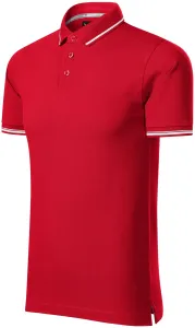 Kontrastiertes Poloshirt für Herren, formula red #792289