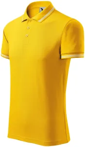 Kontrastiertes Poloshirt für Herren, gelb #797917