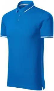 Kontrastiertes Poloshirt für Herren, meerblau, L