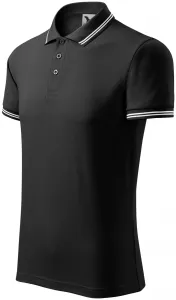Kontrastiertes Poloshirt für Herren, schwarz #797907