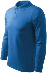 Langärmliges Poloshirt für Herren, hellblau #799290