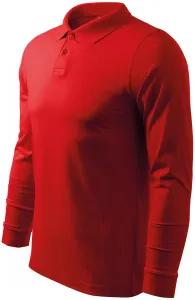 Langärmliges Poloshirt für Herren, rot #799280