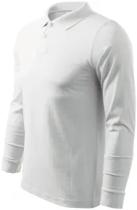 Langärmliges Poloshirt für Herren, weiß, XL