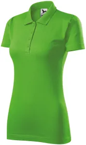 Slim Fit Poloshirt für Damen, Apfelgrün, L