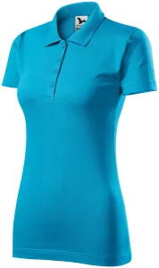 Slim Fit Poloshirt für Damen, türkis #802364
