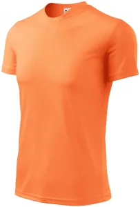 T-Shirt mit asymmetrischem Ausschnitt, Neon Mandarine, 3XL