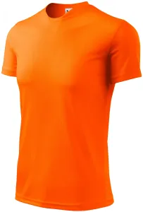T-Shirt mit asymmetrischem Ausschnitt, neon orange #796712