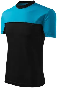 T-Shirt mit zwei Farben, türkis