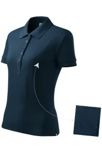 Damen einfaches Poloshirt, dunkelblau #268385