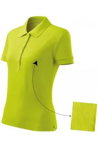 Damen einfaches Poloshirt, lindgrün #268373