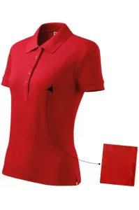 Damen einfaches Poloshirt, rot #268343