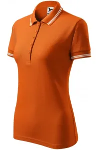 Kontrast-Poloshirt für Damen, orange #268617
