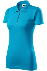 Slim Fit Poloshirt für Damen, türkis #269216