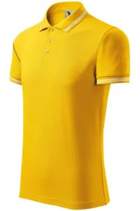 Kontrastiertes Poloshirt für Herren, gelb #268113