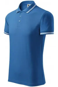Kontrastiertes Poloshirt für Herren, hellblau #268135
