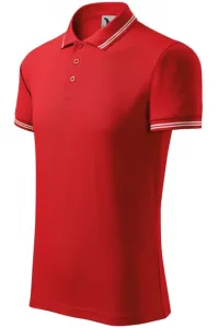 Kontrastiertes Poloshirt für Herren, rot #268117