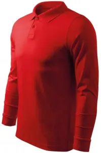 Langärmliges Poloshirt für Herren, rot #268668