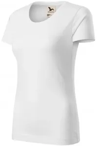 Damen-T-Shirt aus strukturierter Bio-Baumwolle, weiß