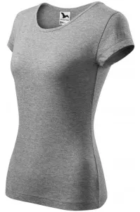 Damen T-Shirt mit sehr kurzen Ärmeln, dunkelgrauer Marmor #266747
