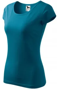 Damen T-Shirt mit sehr kurzen Ärmeln, petrol blue #266795