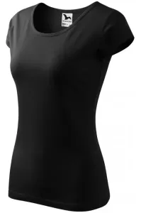Damen T-Shirt mit sehr kurzen Ärmeln, schwarz #266724