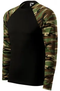 Camouflage T-Shirt mit langen Ärmeln, Tarnung braun #269163